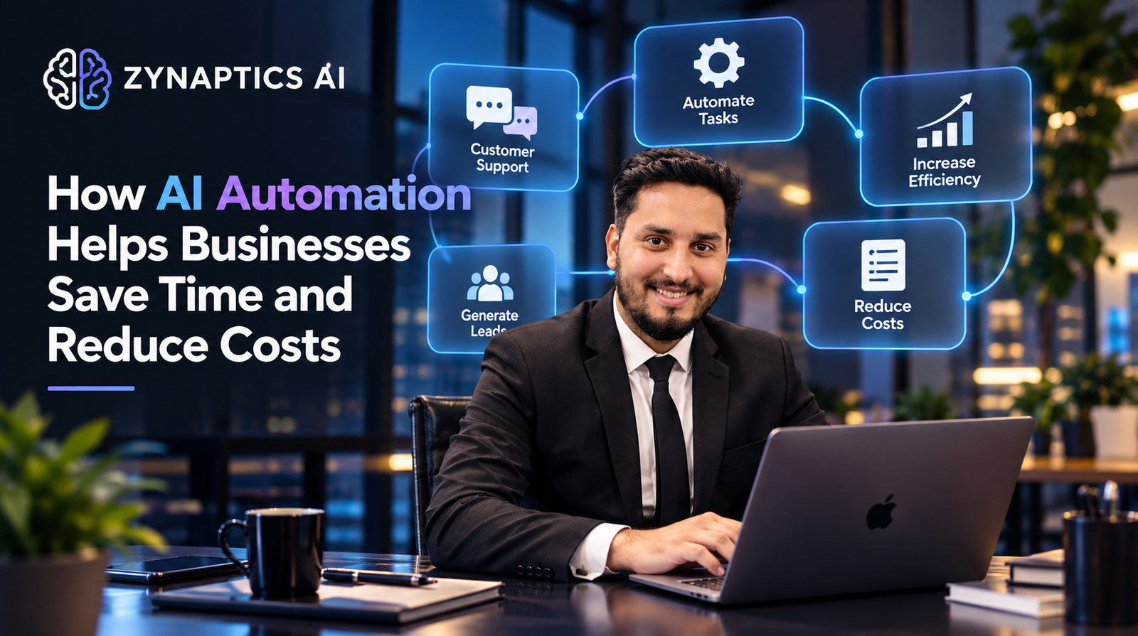 AI automation helping businesses save time, reduce costs and improve efficiency